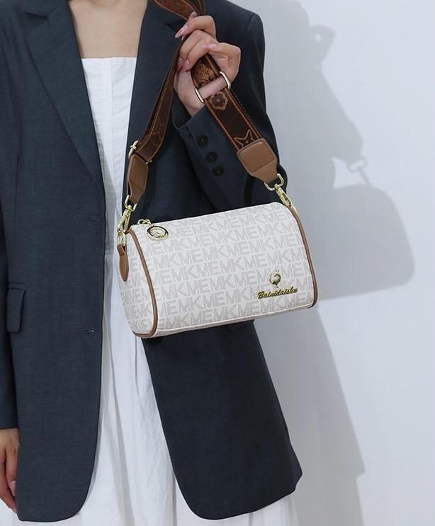 Timeless Elegance Redefined: Crossbody Barrel Bag - Retro PU Shoulder Bag
